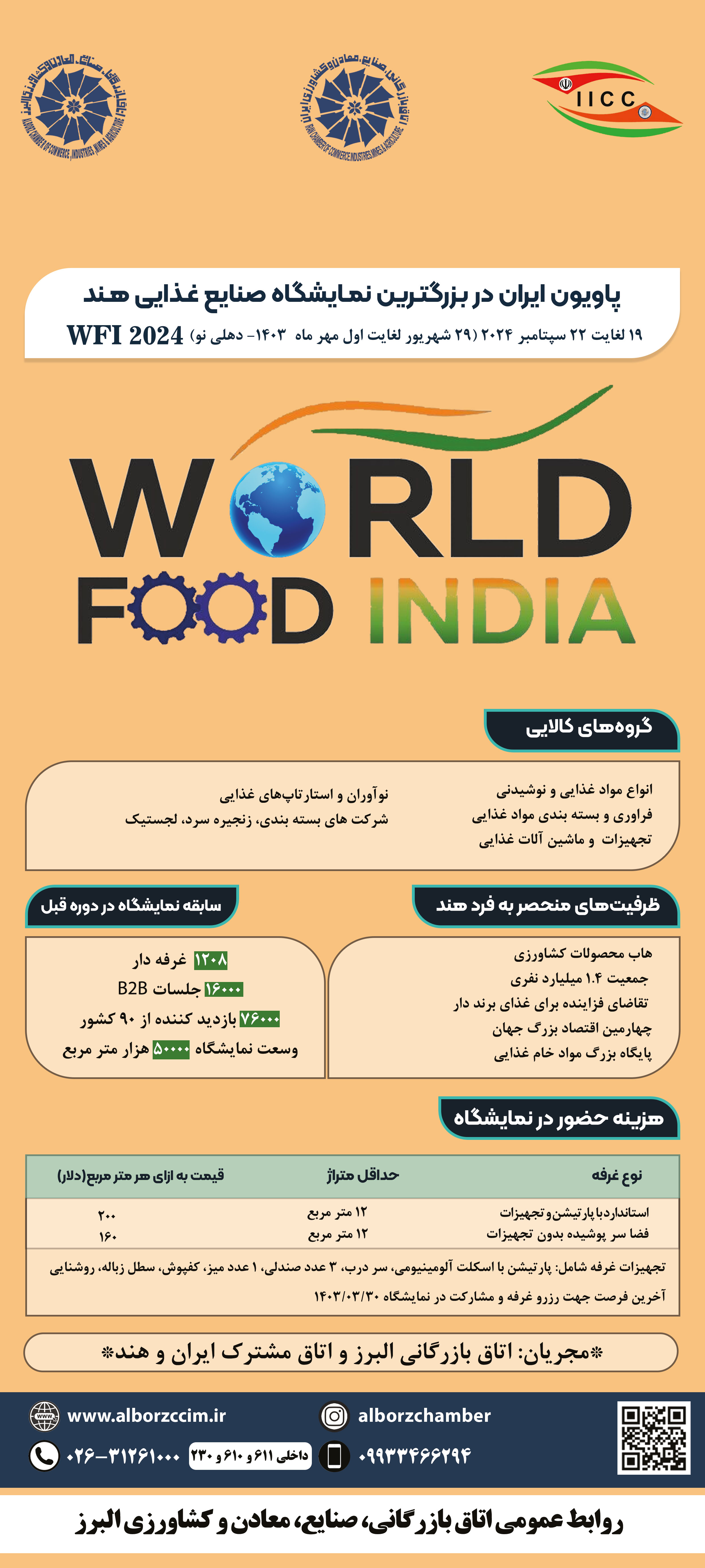 پاویون ایران در نمایشگاه مواد غذایی هند 2024