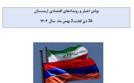 بولتن اخبار و رویدادهای اقتصادی جمهوری ارمنستان