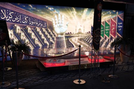 گزارش تصویری: برپایی موکب عزاداری هیات آل محمد صلی الله علیه